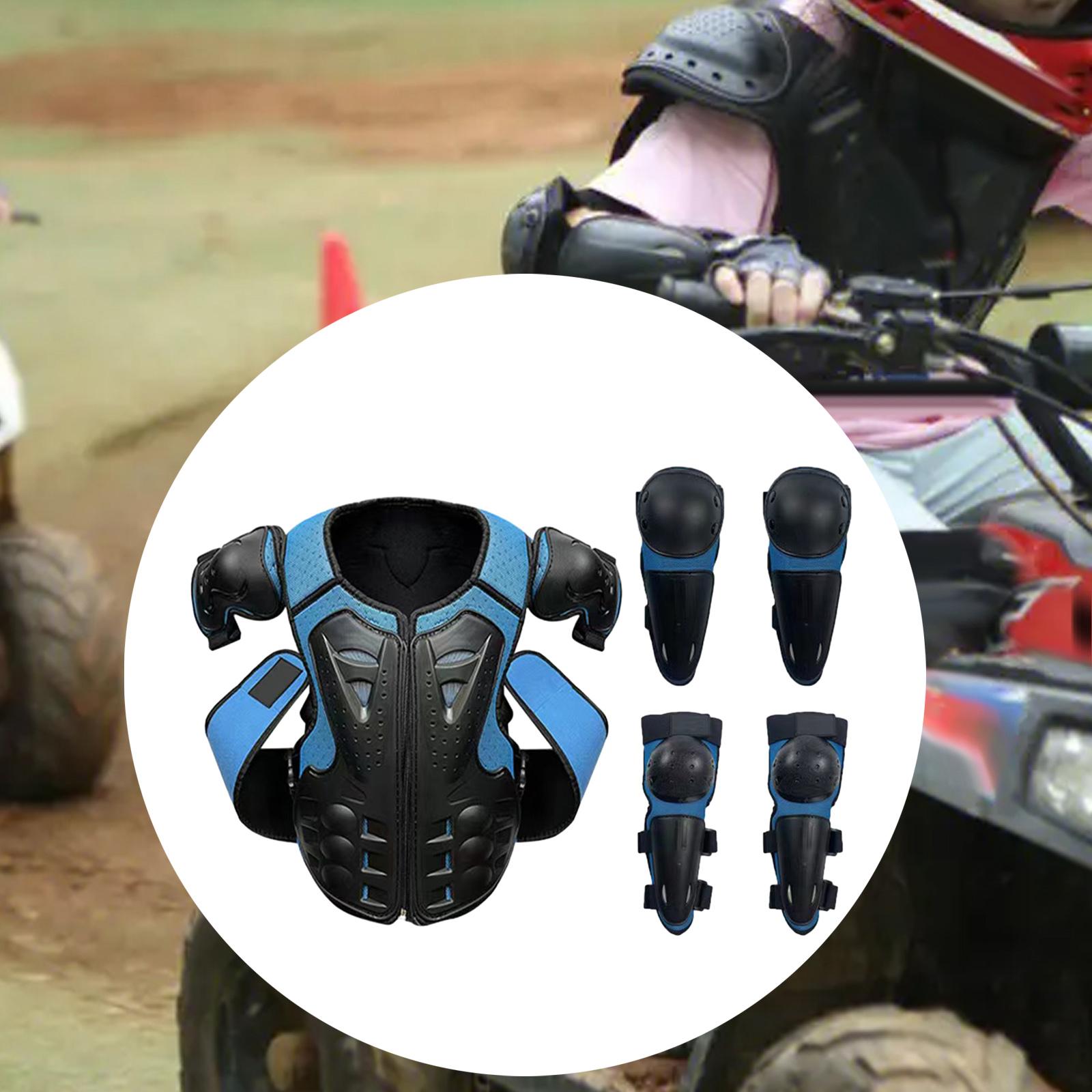 Mountain Biking Protective Gear - Çocuk Motosiklet Zırh Takımı Nefes Alabilen